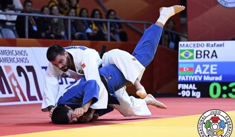 Judoca joseense Rafael Macedo venceu o azeri Murad Fatiyev na final. Foto: IJF