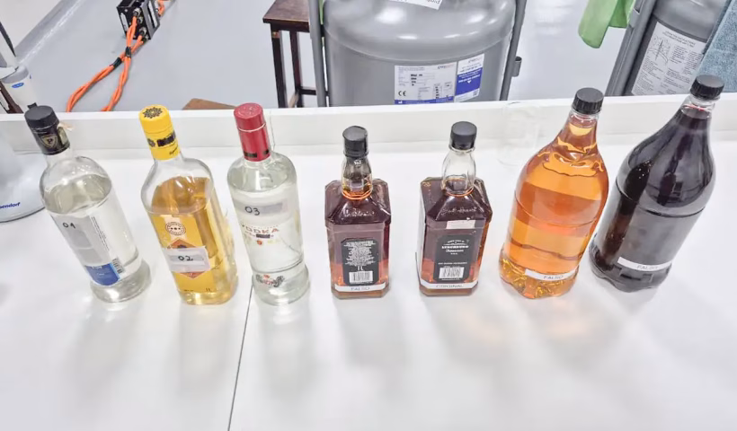 Intoxicação por metanol acontece após a ingestão de bebida alcoólica.
