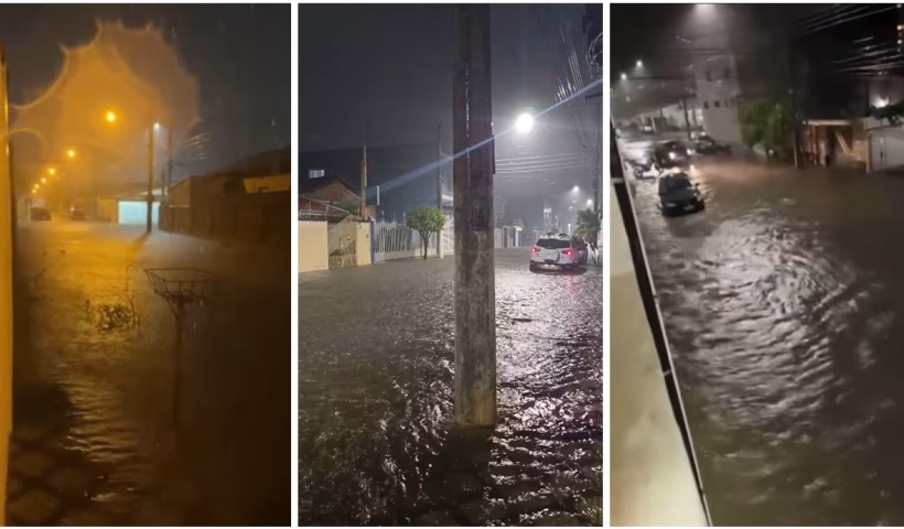 Chuva provoca alagamentos em Cachoeira Paulista e Lorena