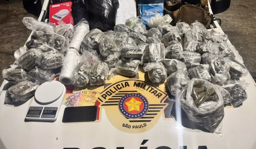 PM descobre “estoque” de maconha e prende traficante na Zona Sul de SJC
