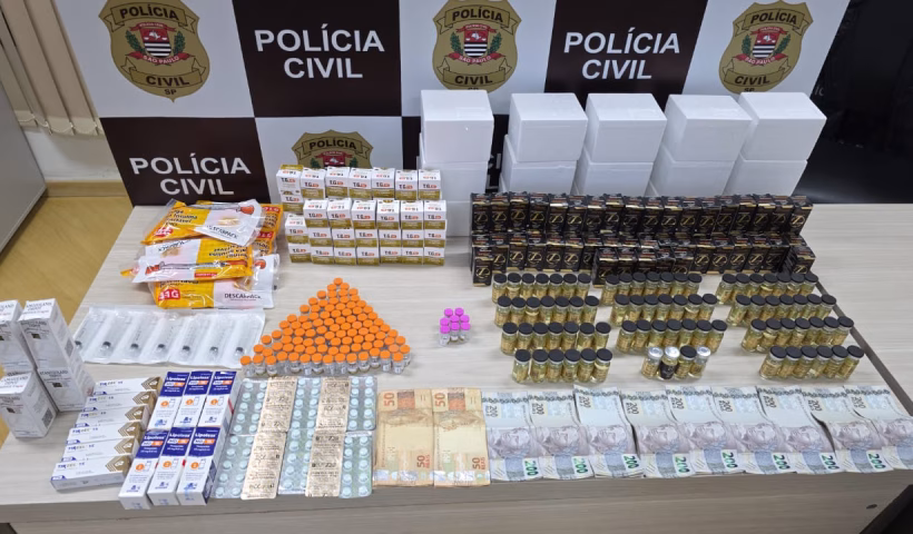 Polícia desmantela venda ilegal de anabolizantes e remédios para emagrecimento, em SJC