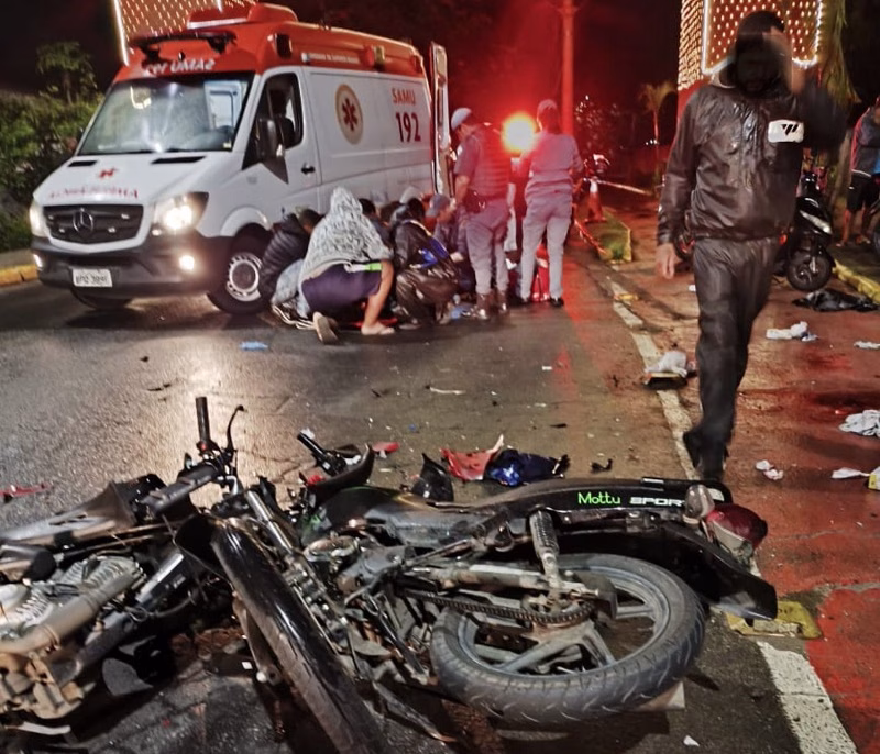Colisão entre motos deixa dois feridos na rodovia Aparecida–Potim
