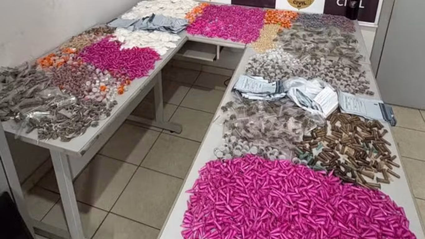 Operação da Polícia Civil apreende mais de 5,2 mil porções de drogas e prende dois em Caçapava