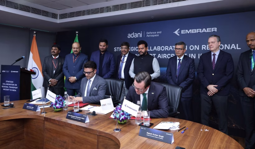 Embraer e empresa indiana firmam parceria para produção de aviões na Índia