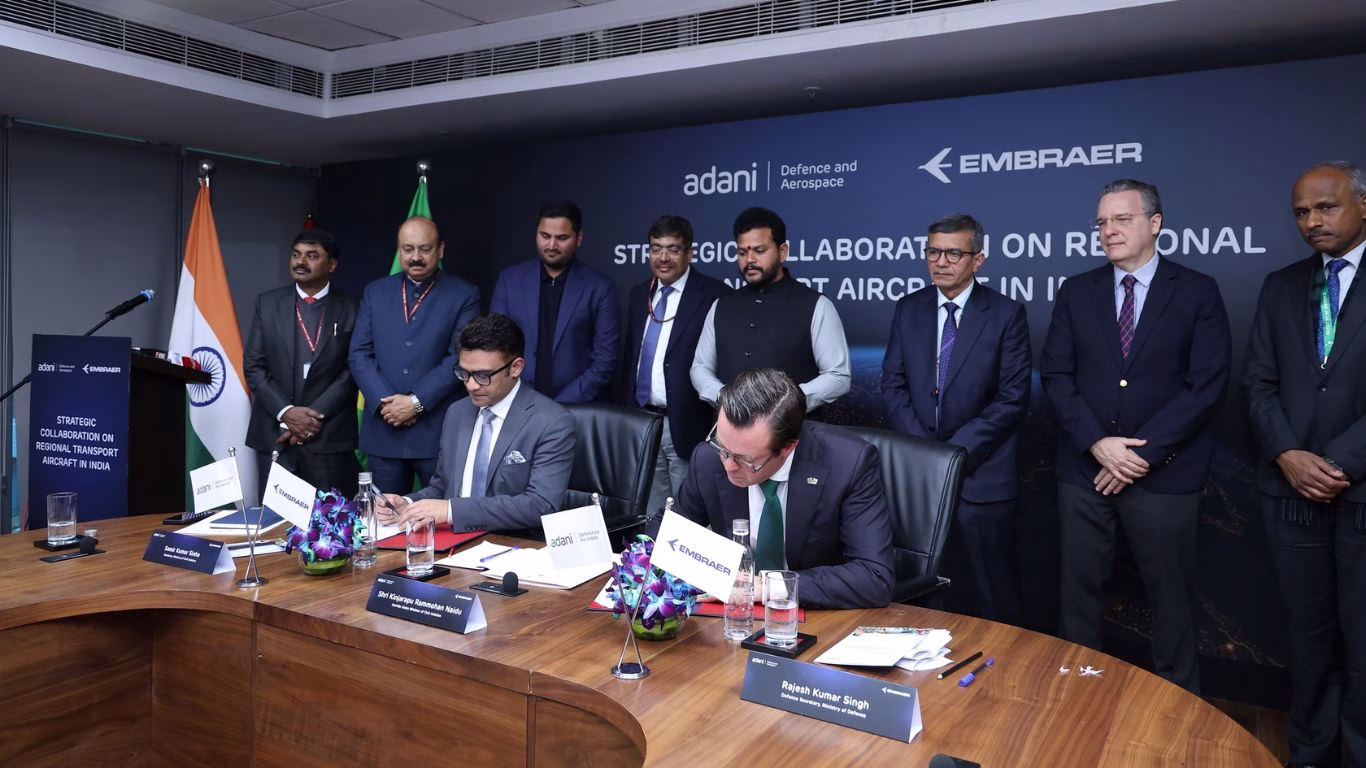 Embraer e empresa indiana firmam parceria para produção de aviões na Índia