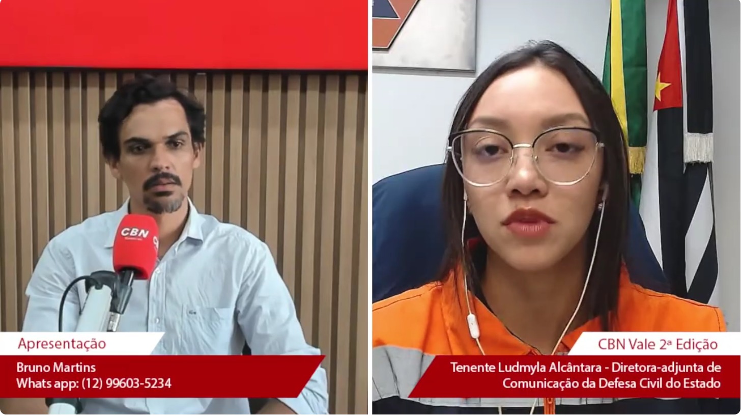 Defesa Civil alerta para chuvas intensas no fim de semana no Vale do Paraíba