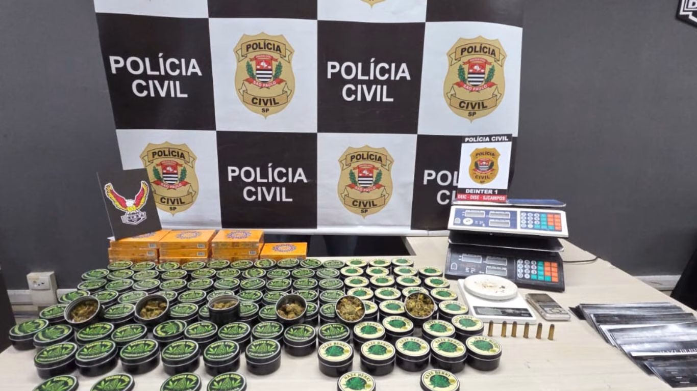 Operação da Polícia Civil combate a venda de 'maconha goumert' por aplicativo em SJC