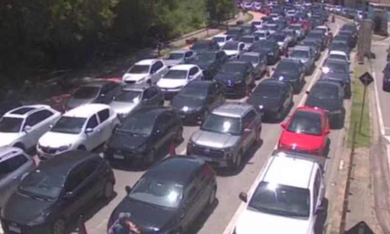 A travessia de balsa entre Ilhabela e São Sebastião registrou filas de espera de até 4h na manhã de sábado( 03), em pleno verão.