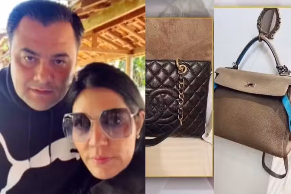 Casal Francine da Costa Prado e Filipe Prado dos Santos, donos do brechó de luxo Desapego Legal