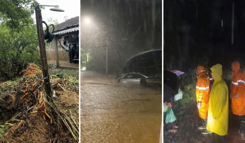 Chuvas derrubam pontes no Vale e deixam Litoral Norte de SP entre os maiores acumulados do estado; Rio-Santos é interditada