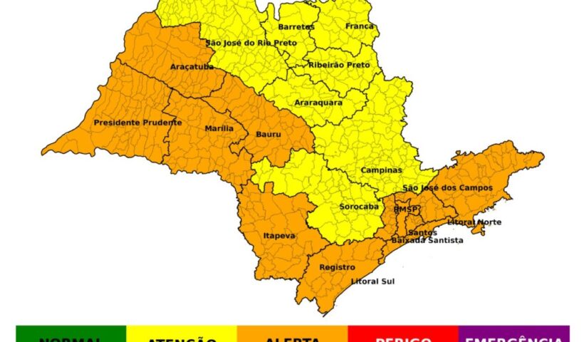 Vale e Litoral Norte entram em estado de alerta por chuvas intensas
