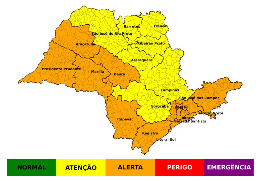 Vale e Litoral Norte entram em estado de alerta por chuvas intensas