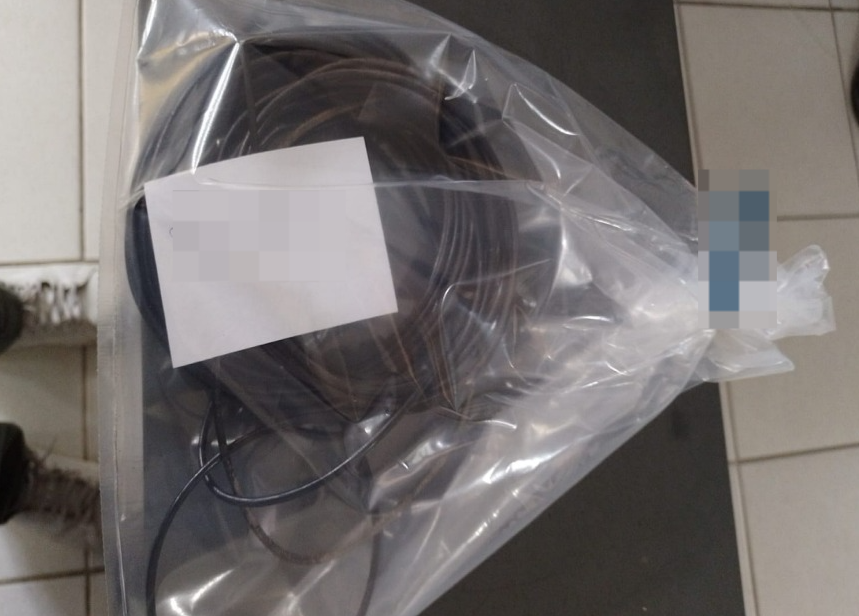Materiais apreendidos do furto em residência em Pindamonhangaba