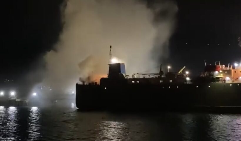 Incêndio atinge navio com 2,6 mil cabeças de gado no Porto de São Sebastião