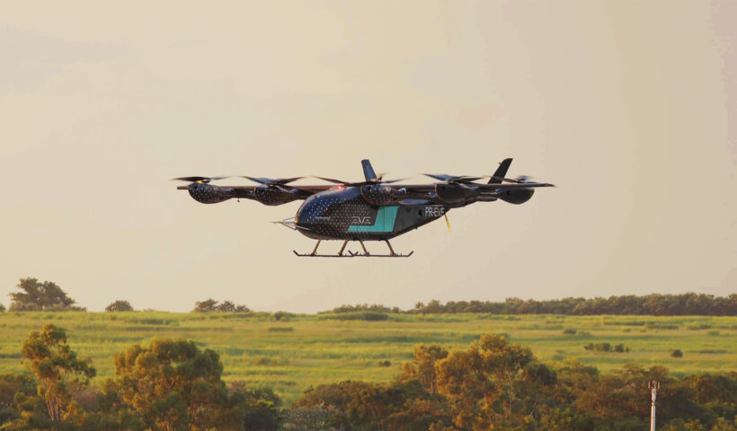 "Carro voador" da Eve atinge 50 voos de teste e avança rumo à certificação