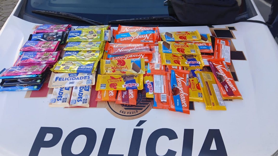Homem é preso por furtos de chocolates no centro de Caçapava