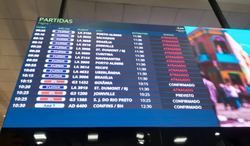Falha no tráfego aéreo paralisa voos em SP; saiba a situação em SJC