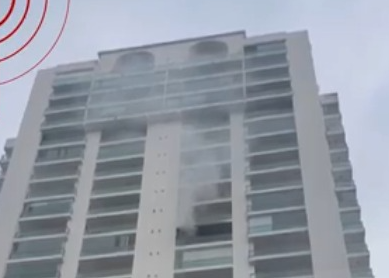 Incêndio em apartamento na zona oeste de São José dos Campos. Foto: Reprodução