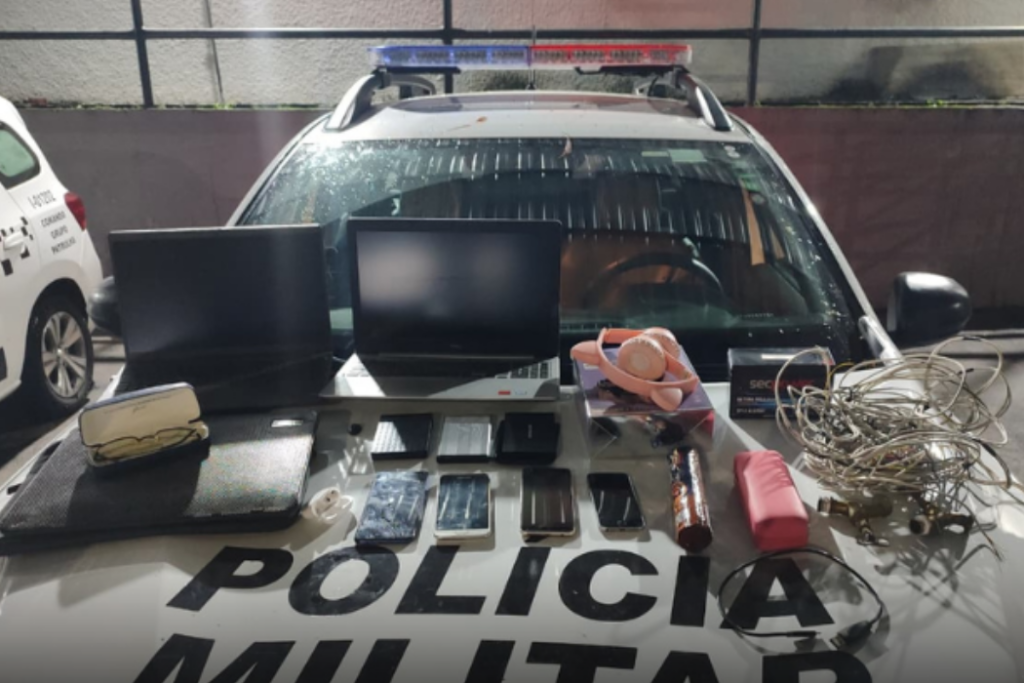 o 1º Batalhão de Polícia Militar do Interior prenderam um criminoso por furto qualificado a estabelecimentos comerciais na região central de São José dos Campos
