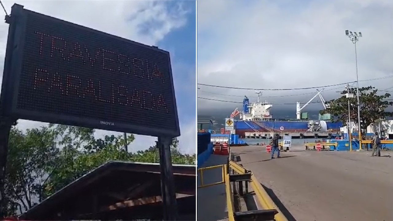 Travessia de balsa entre São Sebastião e Ilhabela é suspensa por ventos fortes