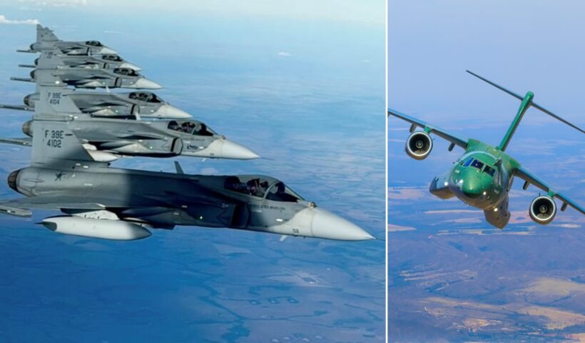 FAB leva caças Gripen e aeronaves da Embraer ao Chile para exercício multinacional