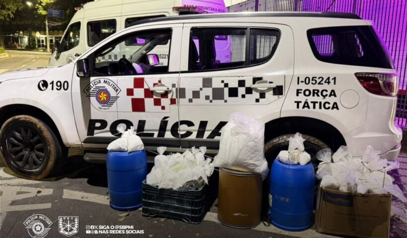 Casal é preso com mais de 78 kg de cocaína em Pindamonhangaba