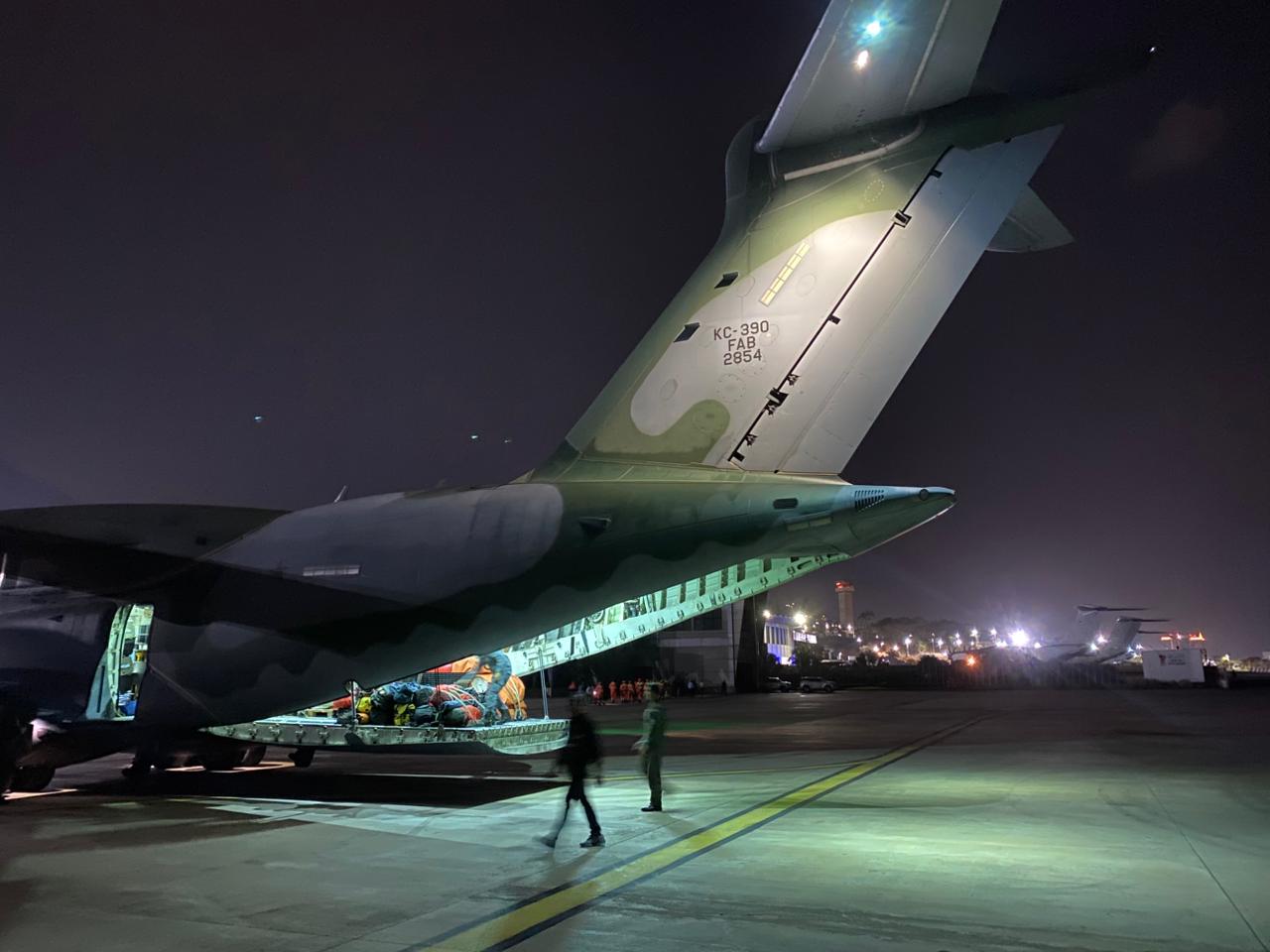 KC-390 Millennium da Embraer em missão humanitária na Venezuela