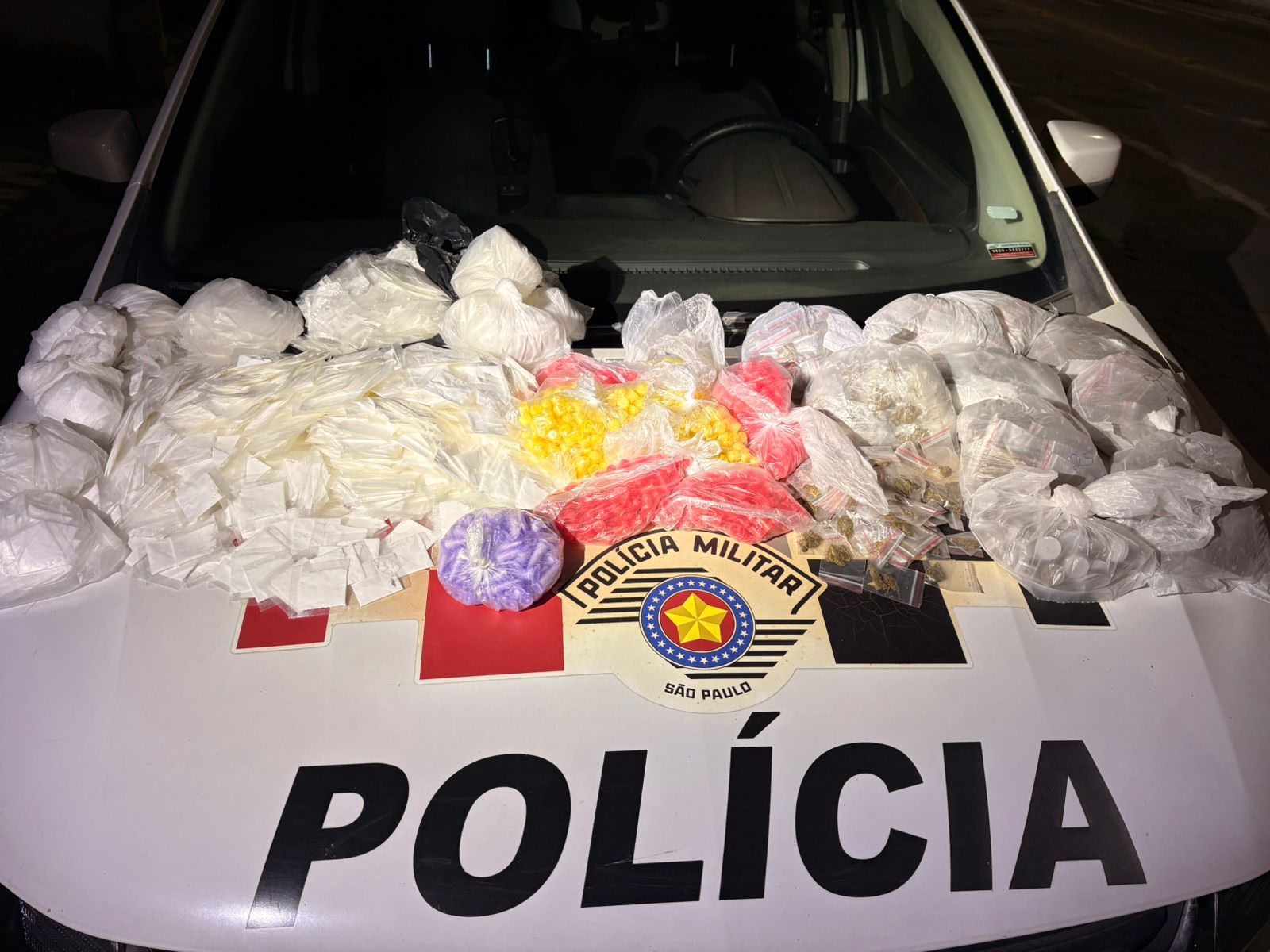 drogas apreendidas em operação em Guaratinguetá