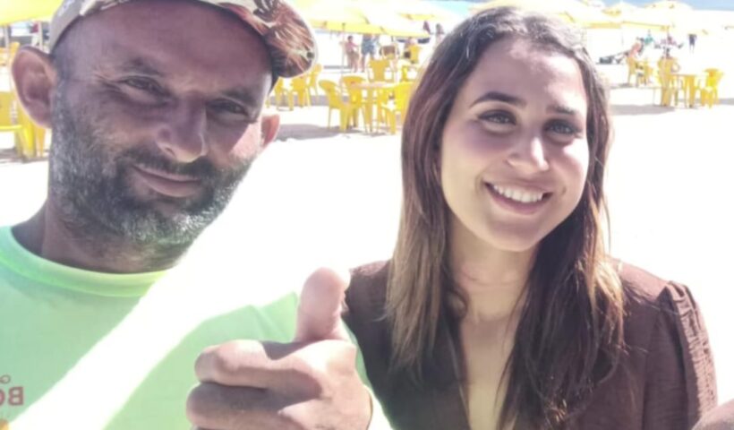 O encontro entre ambos aconteceu na Praia da Maranduba, em Ubatuba