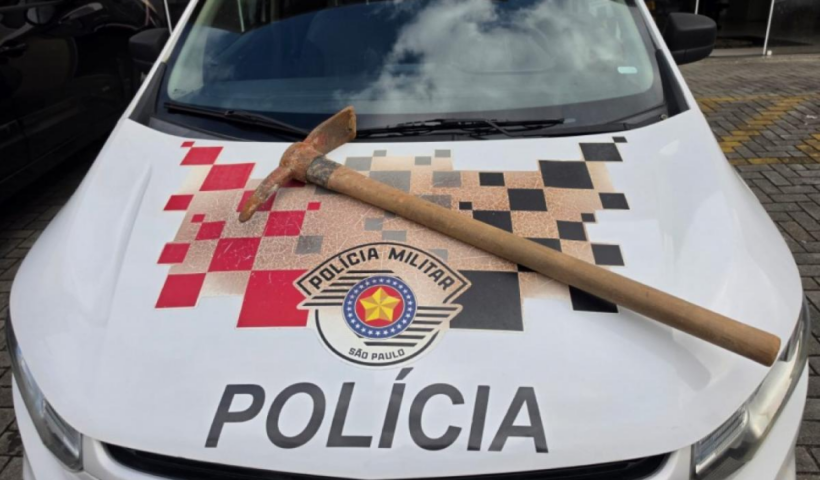 Homem é preso por violência doméstica após ameaçar a companheira com uma picareta na zona norte de São José dos Campos.