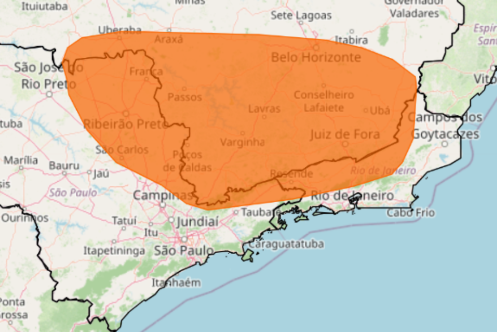 INMET emite alerta de tempestade para o Vale do Paraíba e regiões de São Paulo nesta sexta (12), com risco de chuva e ventos de até 100 km/h.