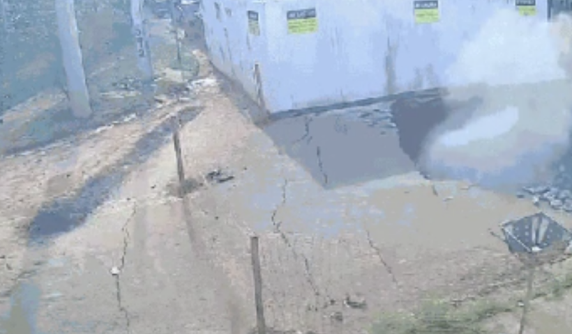 Cratera no Jardim Imperial, em São José dos Campos, volta a ceder após chuvas. Prefeitura realiza nova intervenção