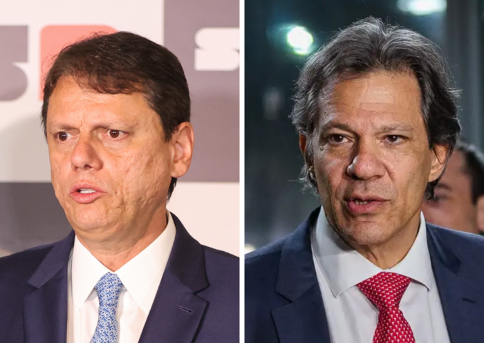 Pesquisa do Paraná Pesquisas mostra Tarcísio na liderança da corrida pelo governo de São Paulo em 2026, mas com vantagem menor sobre Haddad.