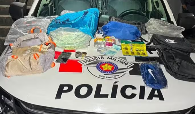 Homem é preso em São José dos Campos após furtar banca comercial na região central; Polícia Militar recuperou objetos.