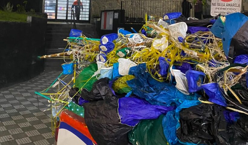 quedas de balões em duas cidades do Vale do Paraíba marcaram o feriado desta quinta-feira