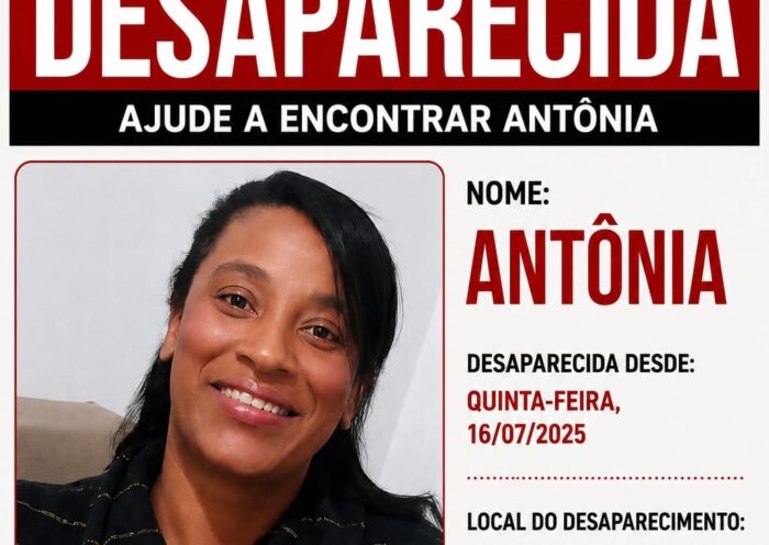 DESAPARECIDA: família de Taubaté pede ajuda para localizar Antônia, de 29 anos