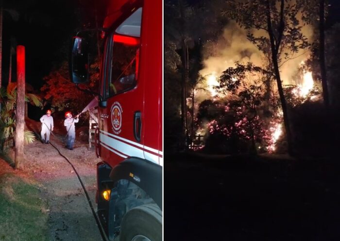 Incêndio em vegetação atinge Morro do Santo Antônio, em Caraguá
