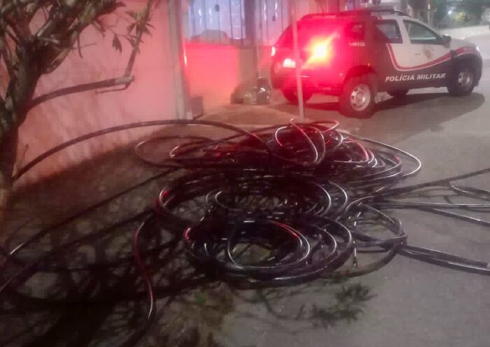furto de meia tonelada de cabos de telefonia em São José dos Campos