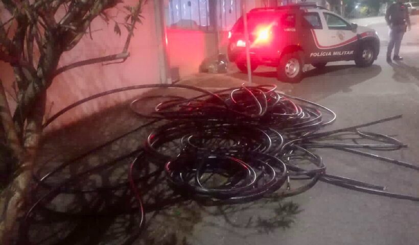 furto de meia tonelada de cabos de telefonia em São José dos Campos