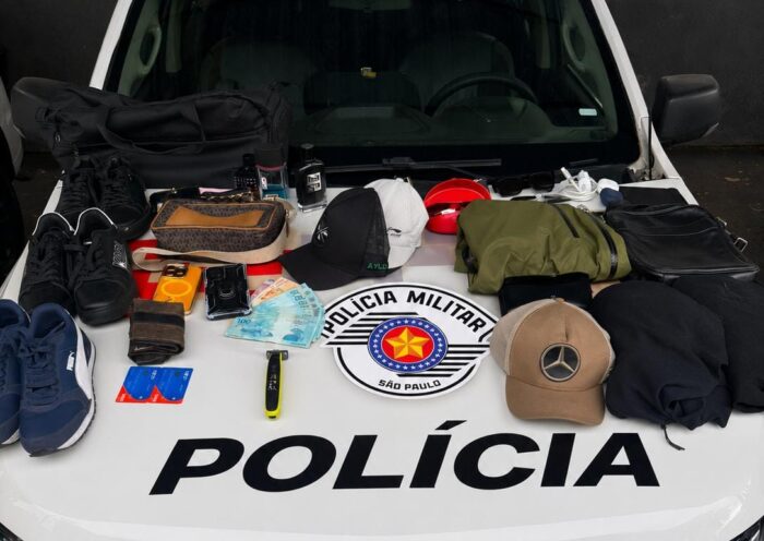 bens furtados apreendidos pela Polícia Militar