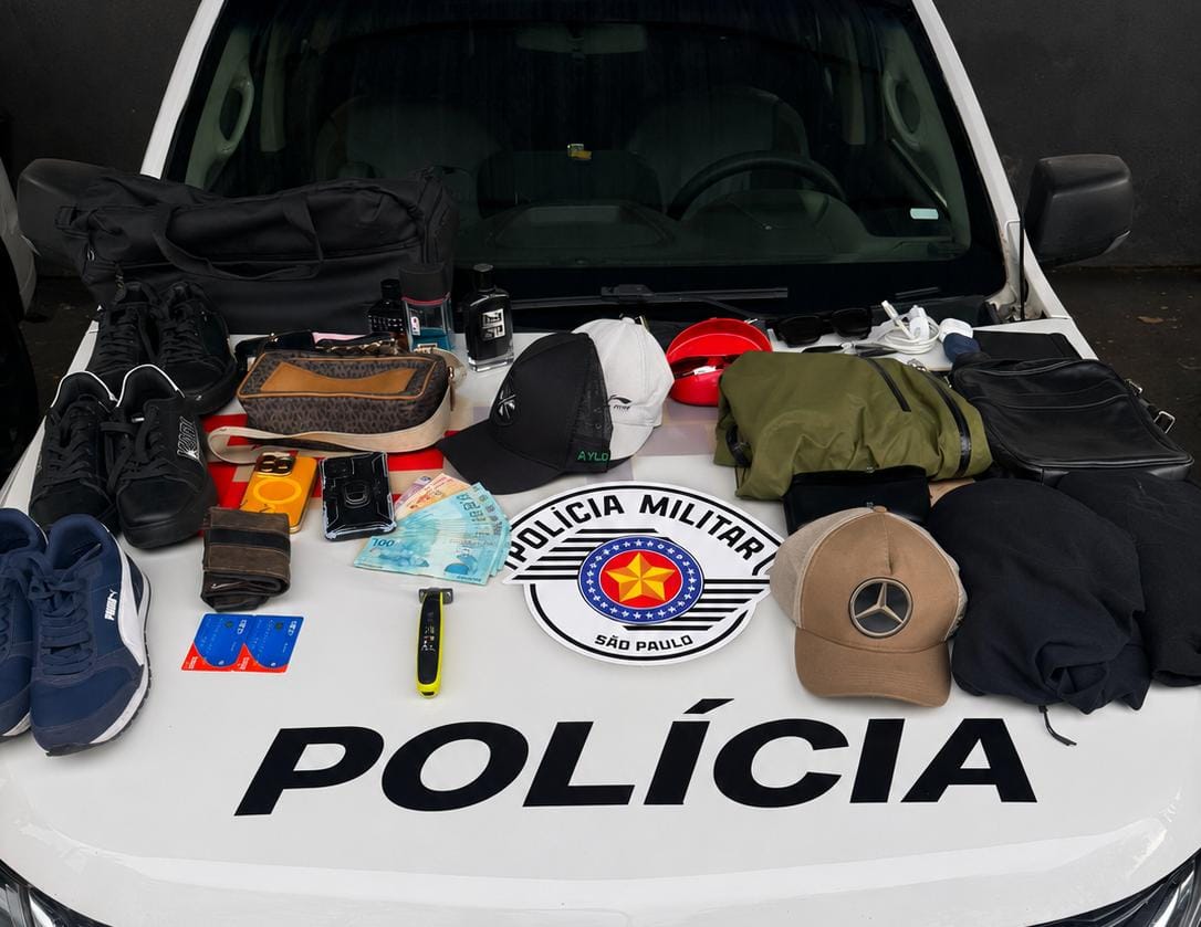 bens furtados apreendidos pela Polícia Militar
