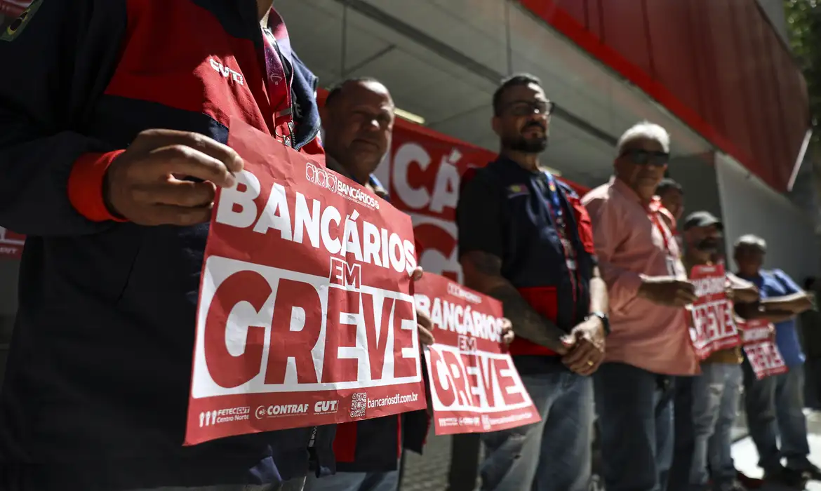 Bancários em greve
