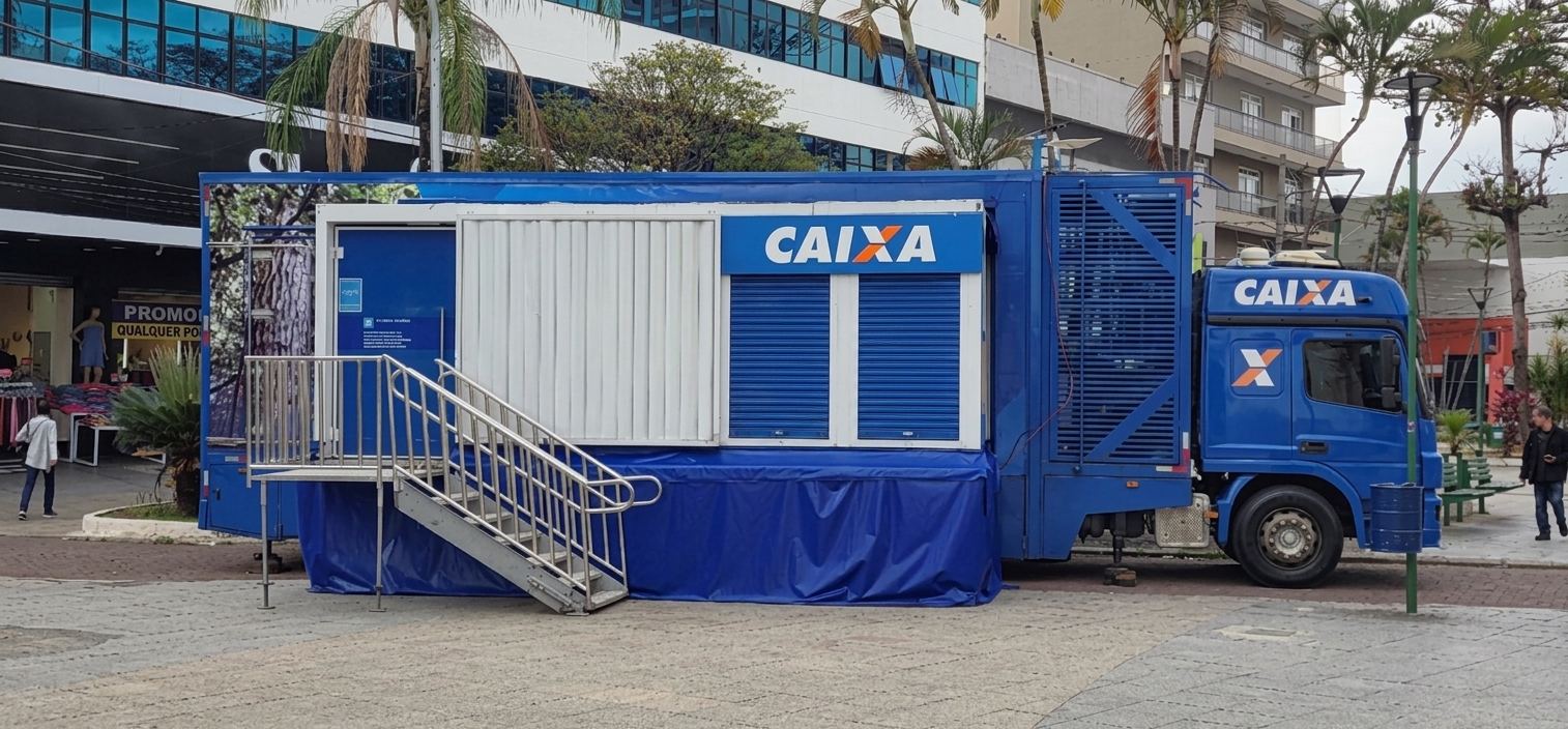 Caminhão Caixa chega a Taubaté para regularização de dívidas
