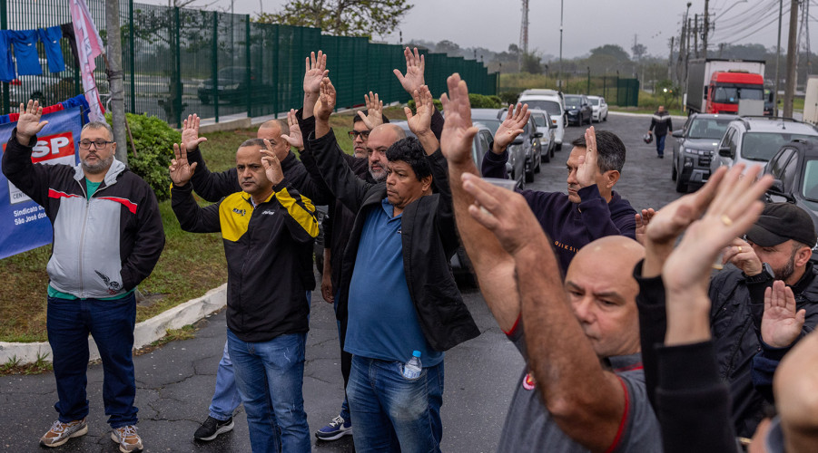 Trabalhadores da Parker Hannifin em Jacareí