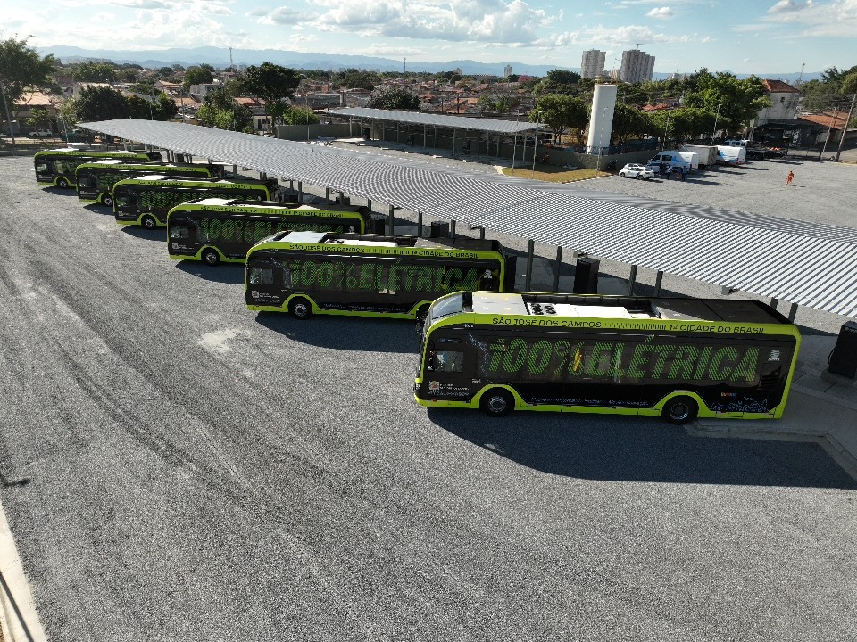 estação de recarga dos ônibus elétricos de São José dos Campos