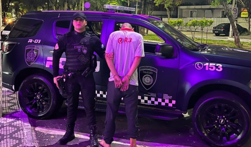 GCM prende homem em flagrante por tráfico de drogas no Jardim Ana Rosa, em Taubaté. Ação apreendeu crack, cocaína, maconha e dinheiro.