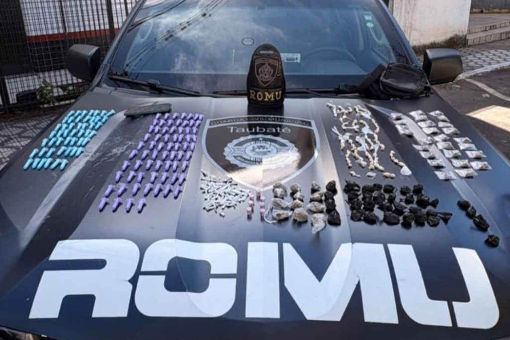 GCM de Taubaté apreende mais de 350 porções de drogas durante patrulhamento no bairro Esplanada Santa Terezinha