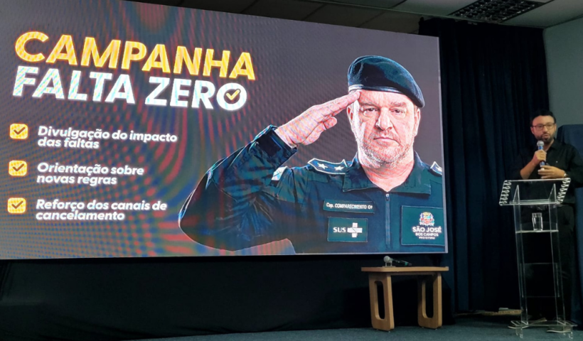 Prefeitura de São José dos Campos lança o Programa Falta Zero para reduzir faltas em consultas, exames e cirurgias e liberar vagas na rede municipal de saúde.
