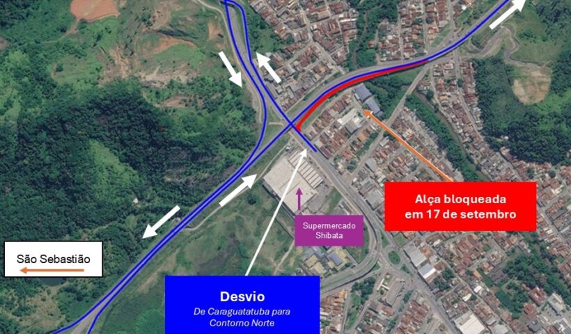 Acesso ao Contorno Norte será bloqueado em Caraguatatuba