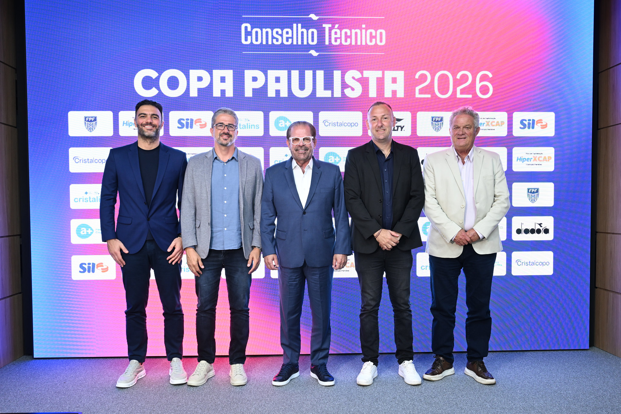 Representantes de União São João e São José no conselho técnico da final da Copa Paulista